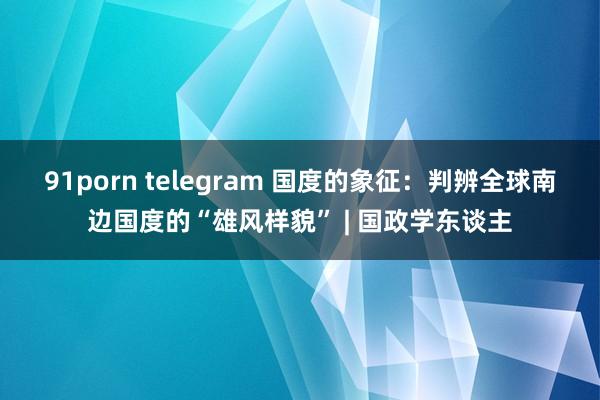 91porn telegram 国度的象征：判辨全球南边国度的“雄风样貌” | 国政学东谈主
