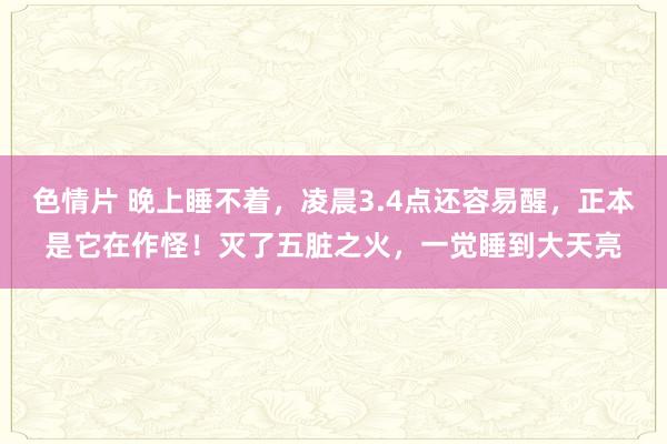 色情片 晚上睡不着，凌晨3.4点还容易醒，正本是它在作怪！灭了五脏之火，一觉睡到大天亮