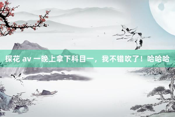 探花 av 一晚上拿下科目一，我不错吹了！哈哈哈