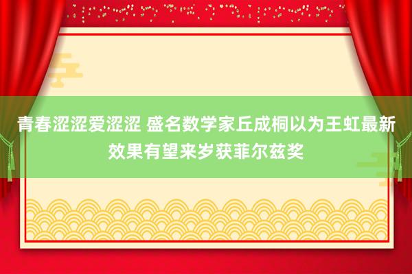青春涩涩爱涩涩 盛名数学家丘成桐以为王虹最新效果有望来岁获菲尔兹奖